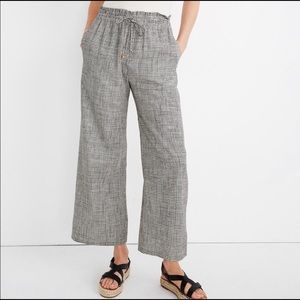 NWT Smocked Huston Pull-On Pants in Mini Check
